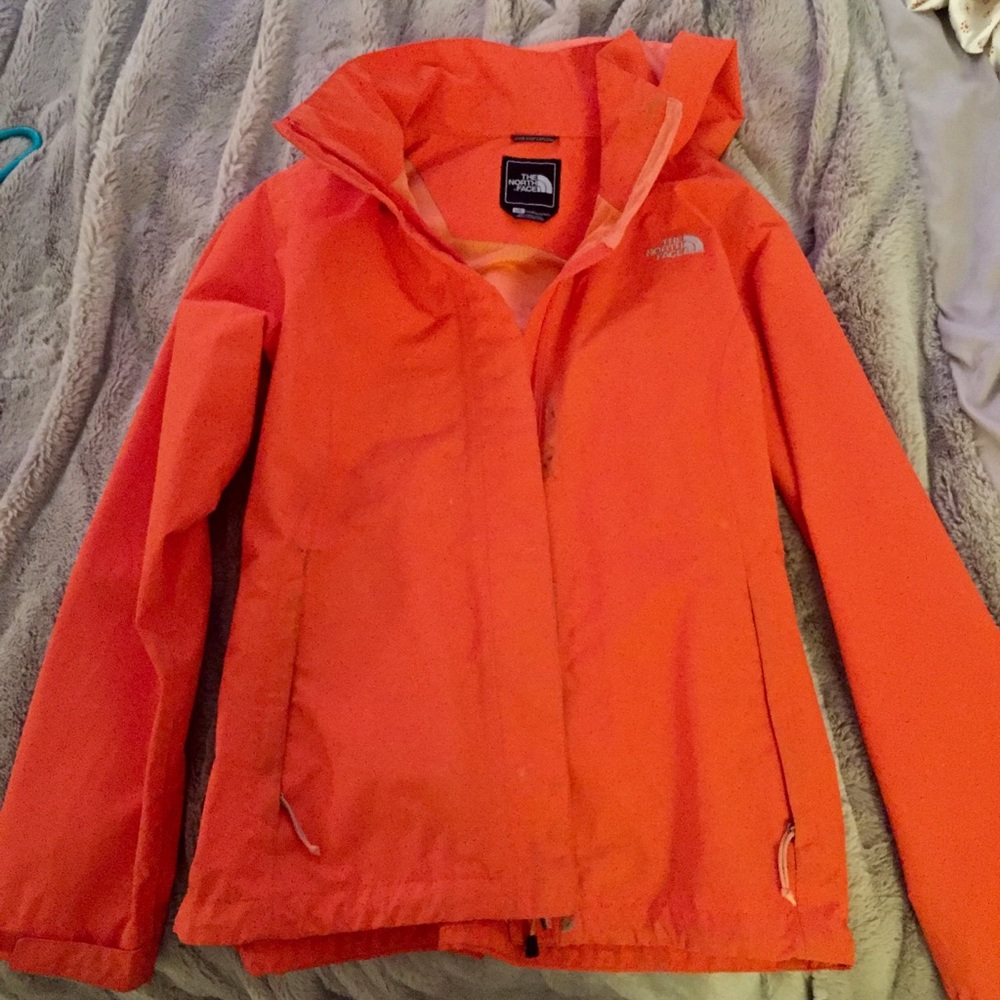 North Face Orange Windbreaker /Raincoat